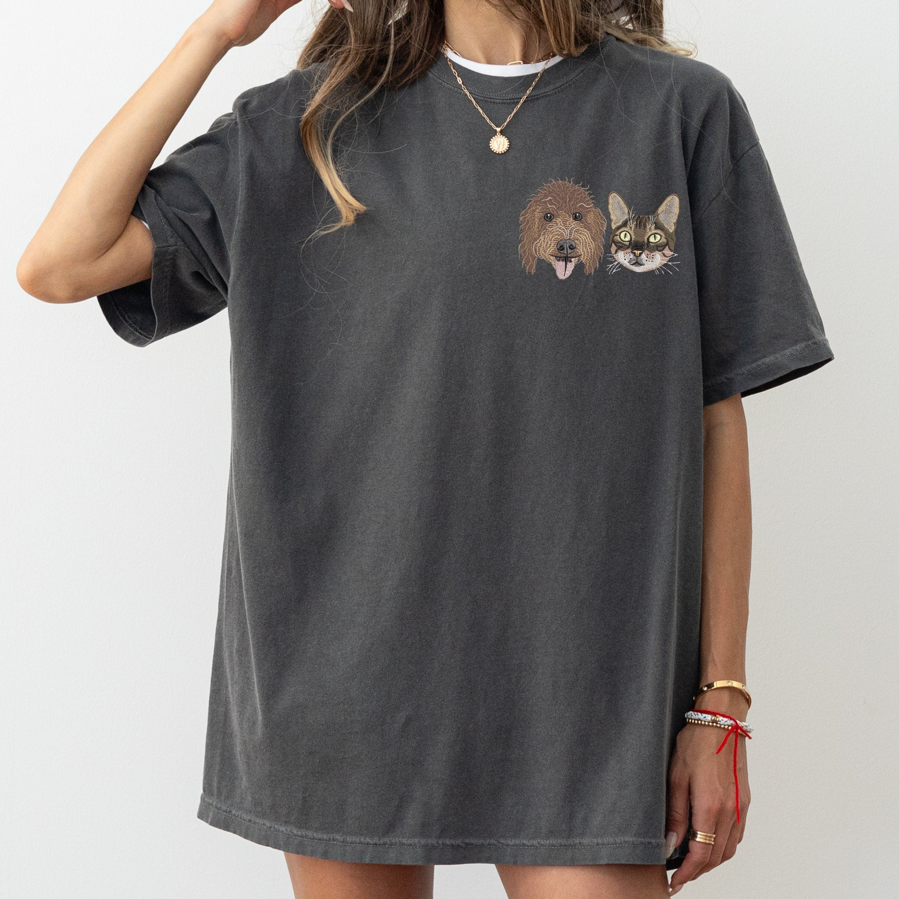 Custom Dog Full Color Embroidered Shirt